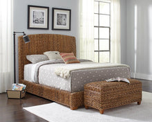 Laughton - Woven Banana Leaf Eastern King Headboard - Amber