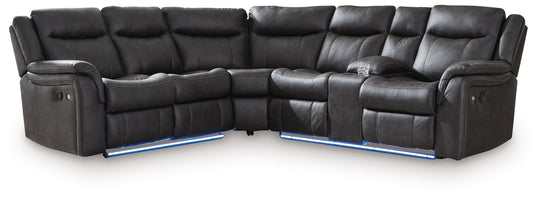 Sultan Meadow - 2-Piece Reclining Sectional - Carbon