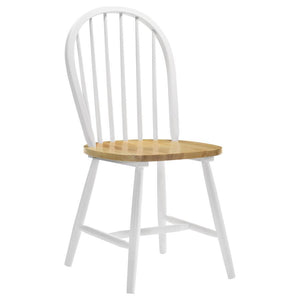 Allison - 5 Piece Round Drop Leaf Dining Table Set - White