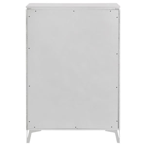 Cassia - 5-Drawer Bedroom Chest Of Drawers - White High Gloss