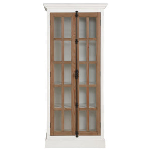 Tammi - 2 Door Wood Tall Cabinet - Distressed White And Brown