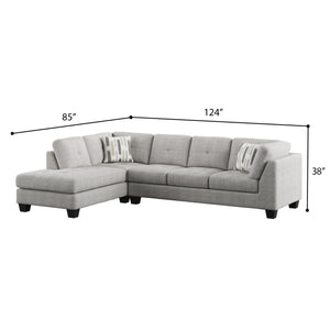 Myles - Chaise Sectional - Overcast
