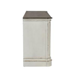 Magnolia Manor - EnteRTAinment TV Stand - Weathered Bisque