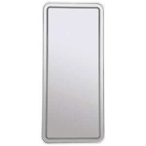 Glendora - LED Standing Mirror Bluetooth Speakers - Pearl Silver