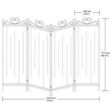 Dove - 4 - Panel Room Divider Folding Shoji Screen - Beige