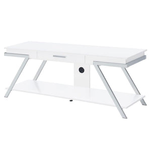 Marcia - 1-Drawer Wood TV Stand - White High Gloss