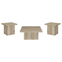 Devar - Square Coffee End Table Set - Distressed Pine