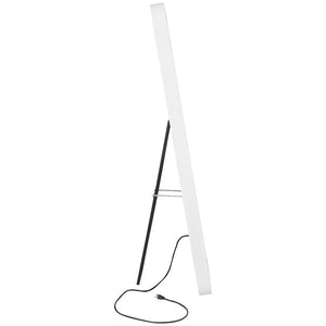 Glendora - LED Standing Mirror Bluetooth Speakers - Pearl Silver