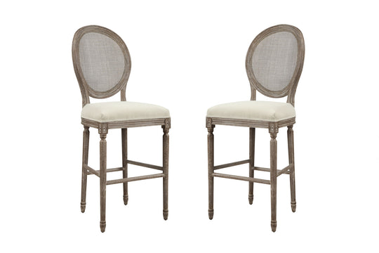 Salerno - 30" Barstool (Set of 2) - Sand Gray