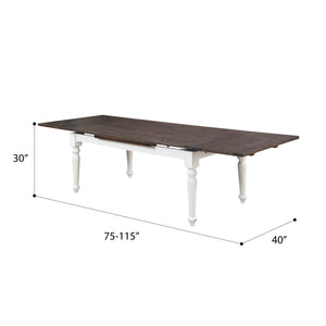 Mountain Retreat - Dining Table - Dark Mocha & Antique White