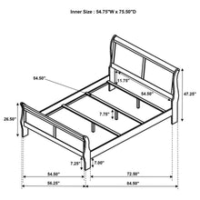 Louis Philippe - Sleigh Panel Bed