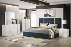 Ines - Fabric Upholstered Panel Bed