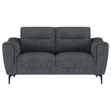 Nolan - Upholstered Sloped Track Arm Loveseat - Charcoal