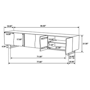 Trask - Wood TV Stand Media Console - Mango Brown