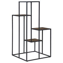 Rito - 4-Tier Multi - Display Shelf - Rustic Brown And Black