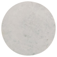 Astoria - Round Genuine Marble Side End Table - White