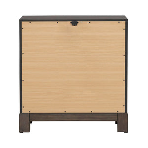 Modern Edge - Nightstand With Charging Station - Brown