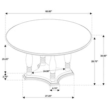 Landon - Round Wood Pedestal Dining Table - Rich Brown