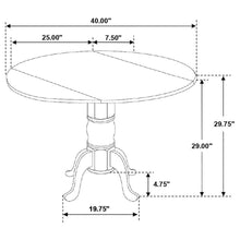 Allison - 5 Piece Round Drop Leaf Dining Table Set - White