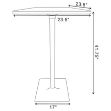 Cavalier - 3 Piece Square Bar Table Set - Dark Elm and Black