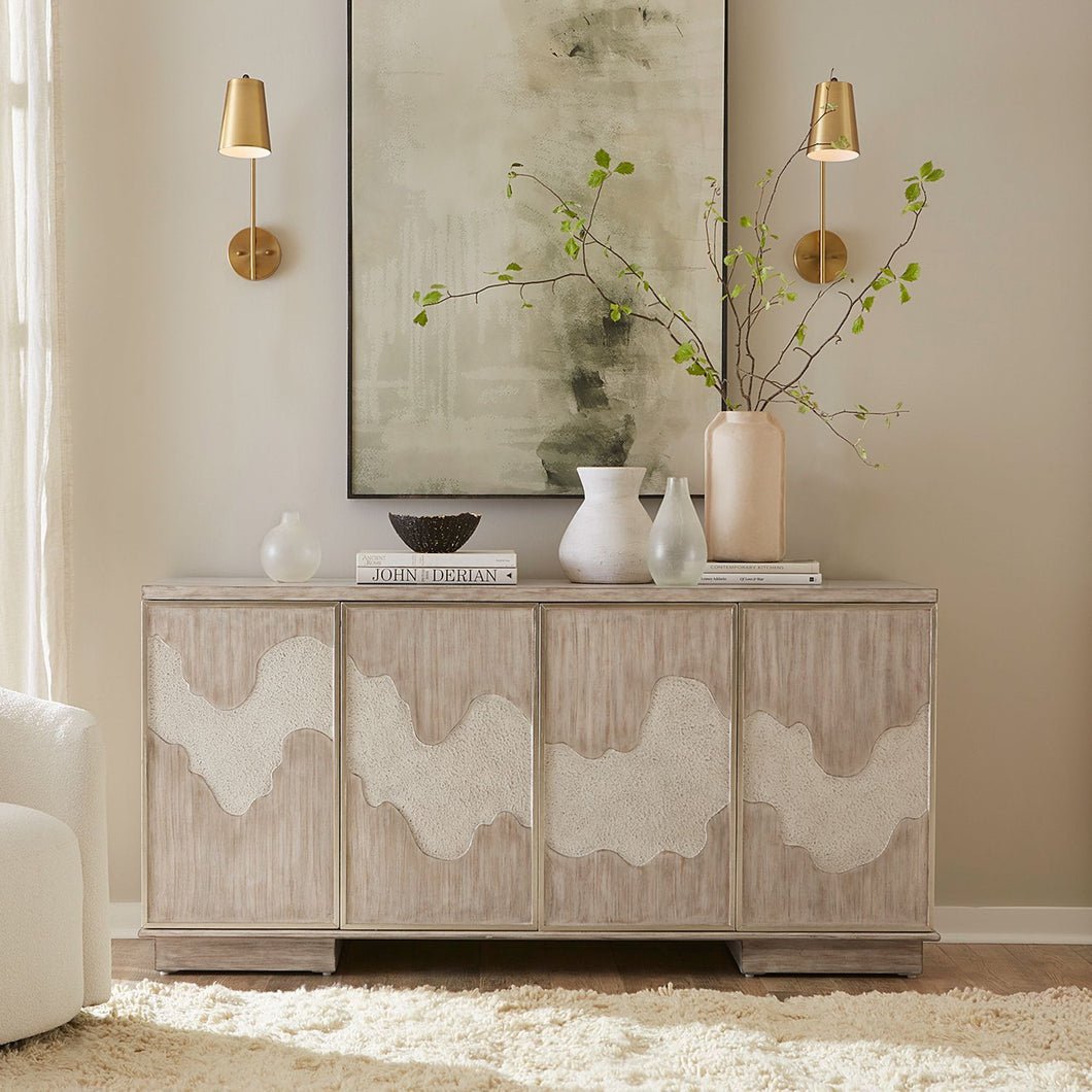 Terrace - 4 Door Accent Cabinet - Gray