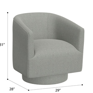 Brylee - Swivel Accent Chair - Meteor Gray