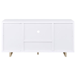 Dalton - 2 Door Storage Credenza - White And Distressed Pine