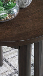 Korestone 2 - Round End Table - Dark Brown