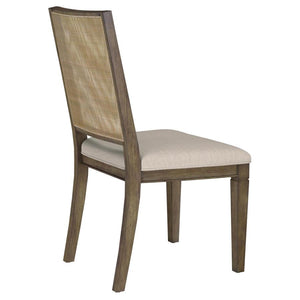 Matisse - Woven Rattan Back Dining Side Chair Brown (Set of 2) - Dark Brown