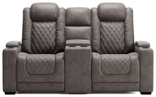 HyllMont - Gray - PWR REC Loveseat/Con/Adj HDRST