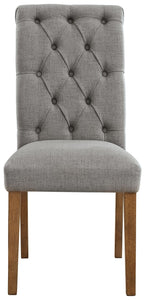 Harvina - Gray - Dining UPH Side Chair (Set of 2)