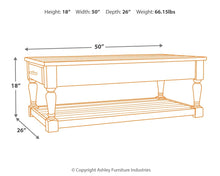 Shawnalore - Whitewash - Rectangular Cocktail Table
