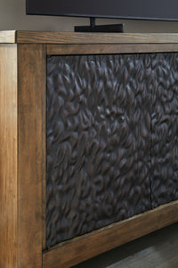 Rosswain - Extra Large TV Stand - Warm Brown
