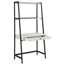 Pinckard - 1-Drawer Ladder Desk - Gray Stone And Black