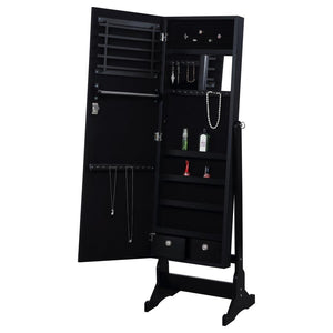 Tutuola - Cheval Mirror With Jewelry Storage - Black
