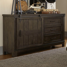 Thornwood Hills - Barn Door Dresser - Dark Gray