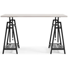 Bayflynn - White / Black - Adjustable Height Desk