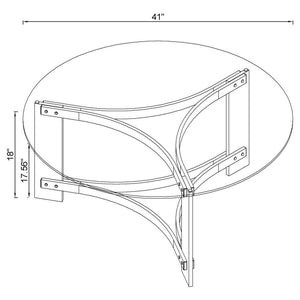 Janessa - Round Glass Top Acrylic Leg Table
