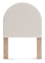 Arloster - White / Tan - Twin Upholstered Panel Headboard