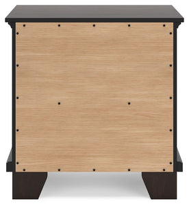Covetown - Dark Brown - Two Drawer Night Stand