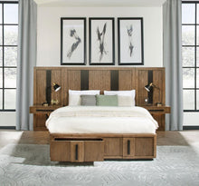 Terrace - 2 Piece Wall Panel With Nightstand Set - Ash Brown