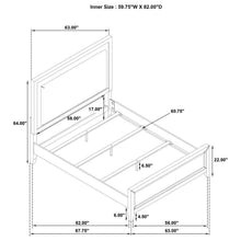 Marielle - Queen Headboard LED Panel Bed - Distressed White