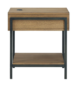 Fridley - Rectangular End Table - Brown / Black
