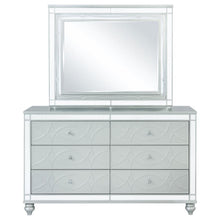 Gunnison - 6-drawer Dresser With Mirror - Silver Metallic