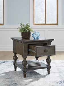Veramond - Square End Table - Dark Brown