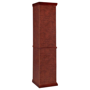 Appledale - 6-Shelf Corner Curio Display Cabinet - Medium Brown