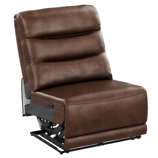 Duluth - Dual Power Armless Recliner - Porter Brown