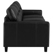 Scotland - Faux Leather Upholstered Track Arm Sofa