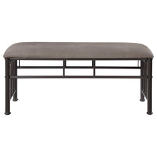 Livingston - Microfiber Upholstered Bench - Brown And Bronze