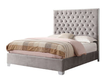 Lacey - California King Upholstered Bed - Silver Gray